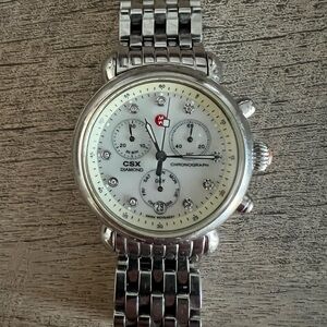Michele CSX Women’s Watch Mother of Pearl Chronograph w/ Diamonds